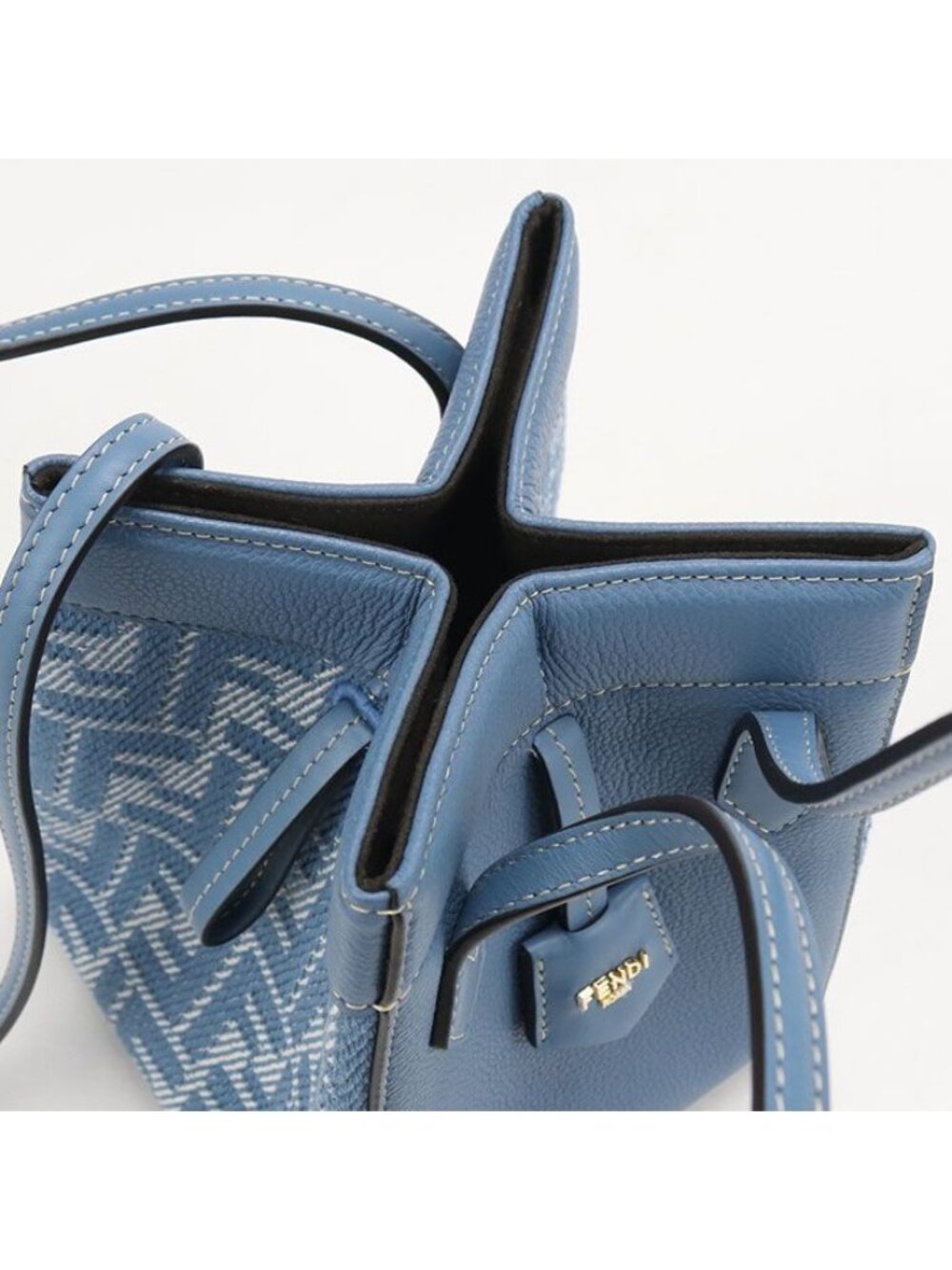 Fendi Origami Mini Zucca Shoulder Bag Calfskin Jacquard - Picture 6 of 8